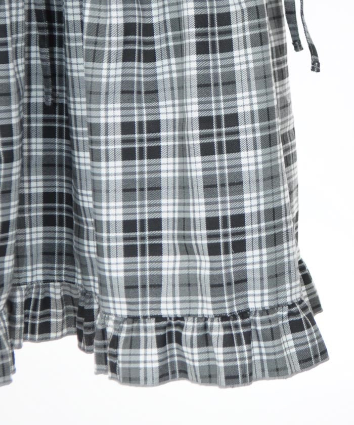 Plaid Pattern Tiered Skirt