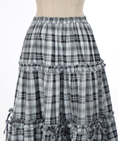 Plaid Pattern Tiered Skirt