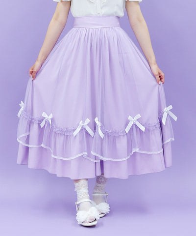 Marine Tulle Ribbon Skirt