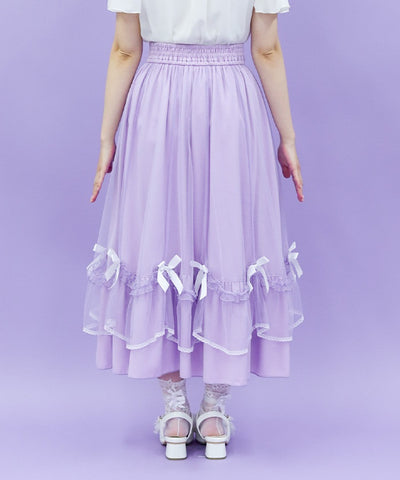 Marine Tulle Ribbon Skirt