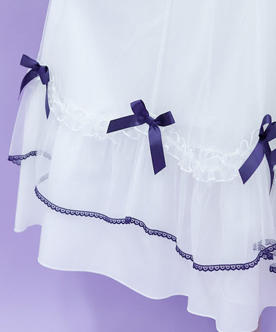 Marine Tulle Ribbon Skirt