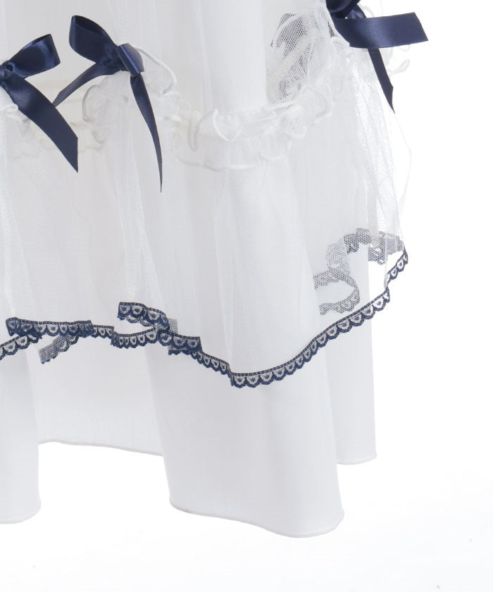 Marine Tulle Ribbon Skirt