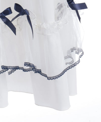 Marine Tulle Ribbon Skirt