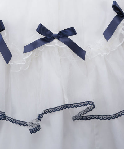 Marine Tulle Ribbon Skirt