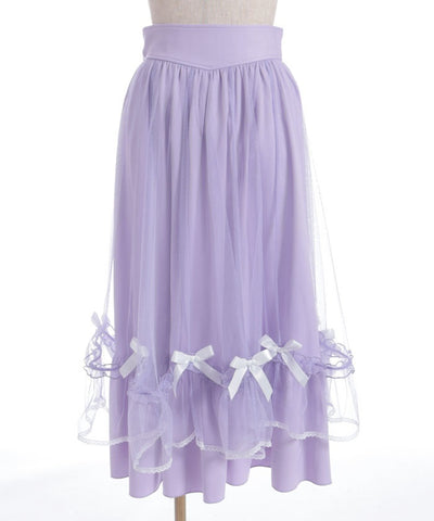 Marine Tulle Ribbon Skirt
