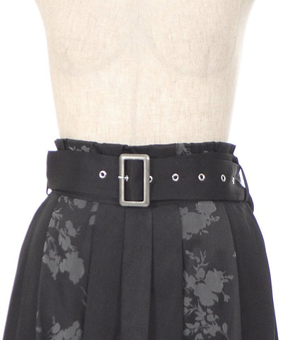 Flower Flocky Panel Skirt