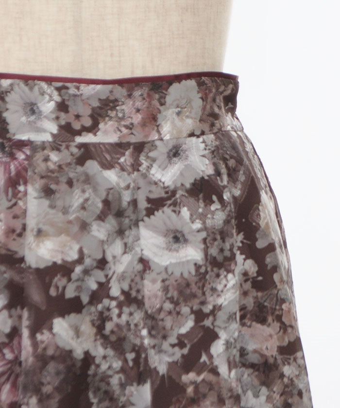 Gerbera Pattern Jacquard Skirt