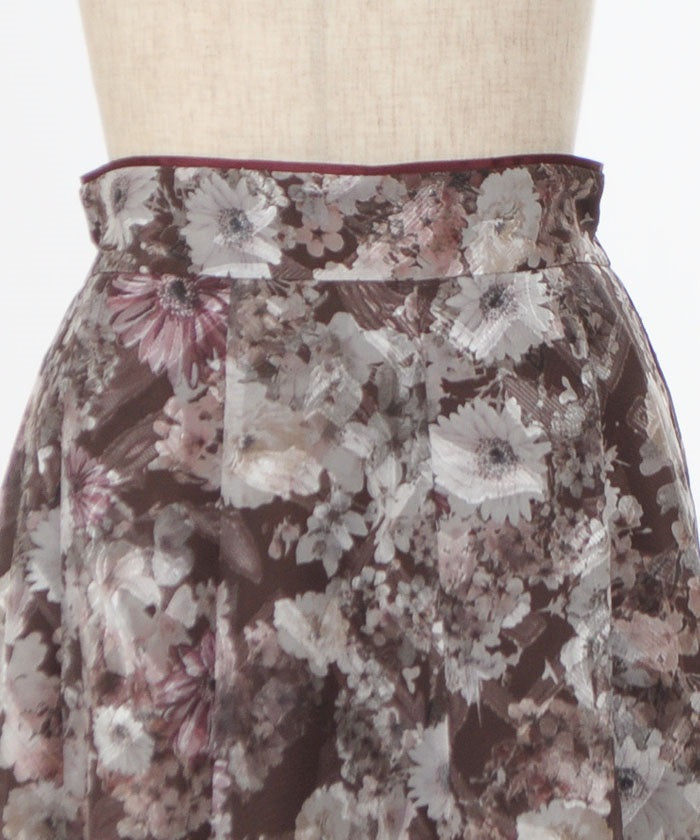 Gerbera Pattern Jacquard Skirt