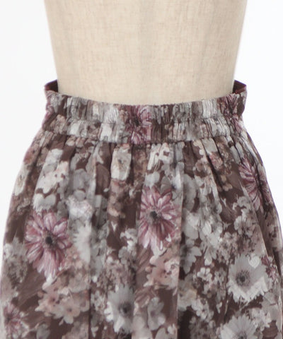 Gerbera Pattern Jacquard Skirt