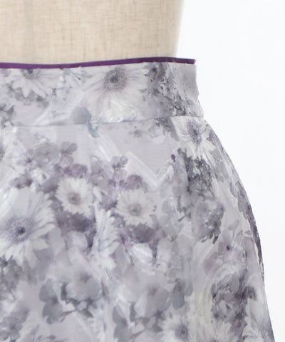 Gerbera Pattern Jacquard Skirt