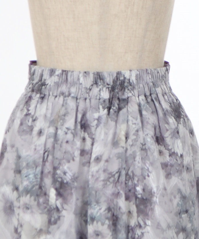 Gerbera Pattern Jacquard Skirt