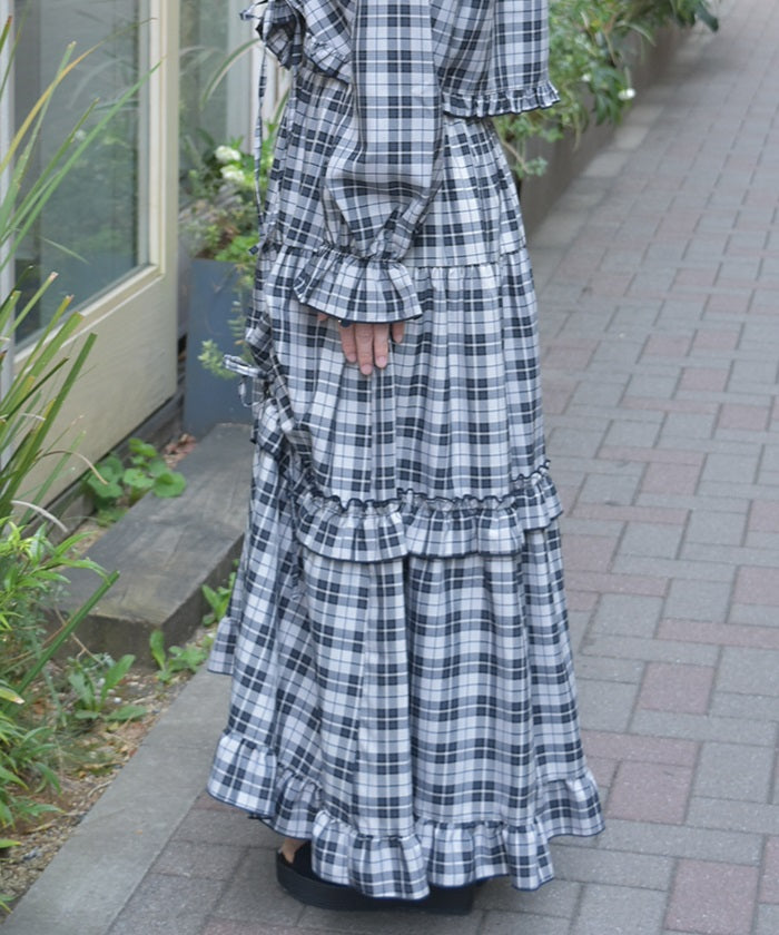 Drawstring Tiered Skirt