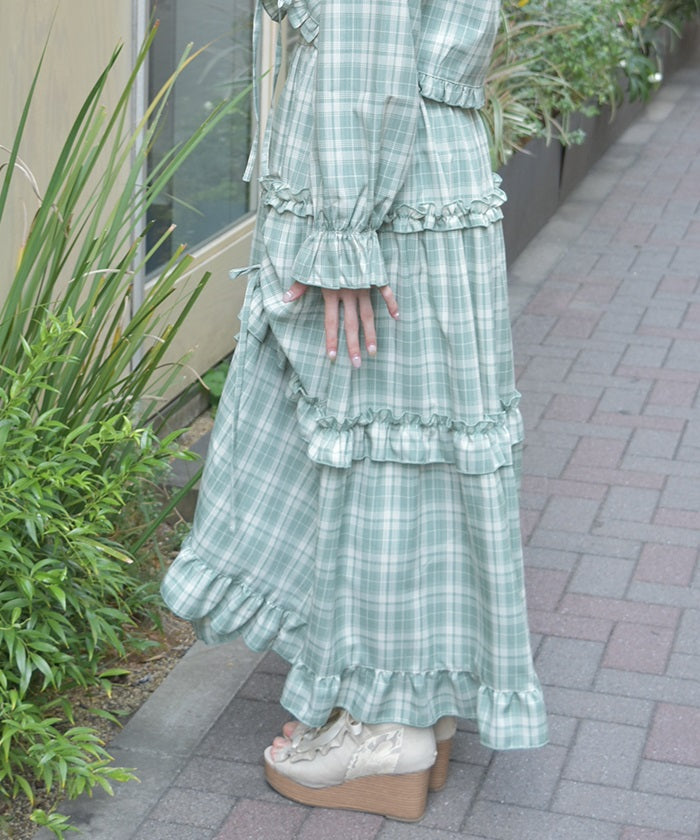 Drawstring Tiered Skirt