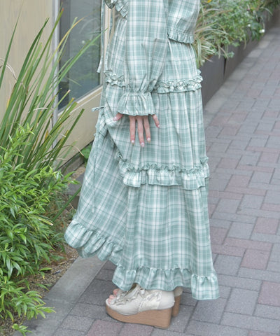 Drawstring Tiered Skirt