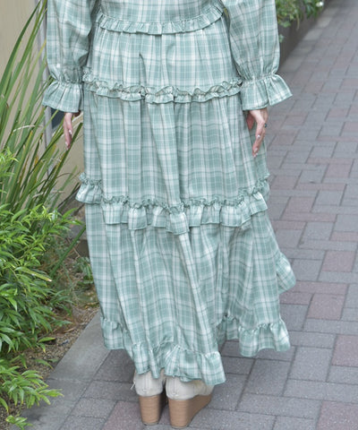 Drawstring Tiered Skirt