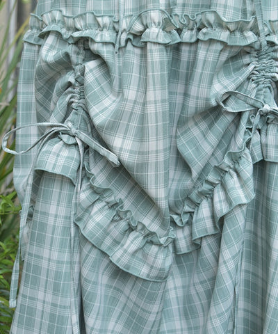 Drawstring Tiered Skirt