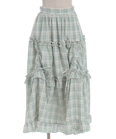 Drawstring Tiered Skirt