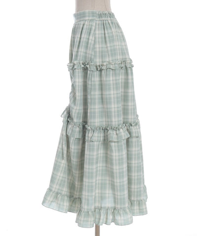 Drawstring Tiered Skirt