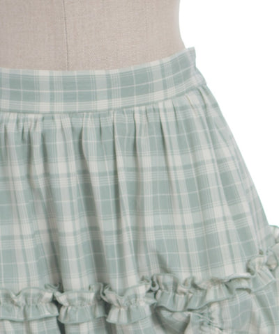 Drawstring Tiered Skirt