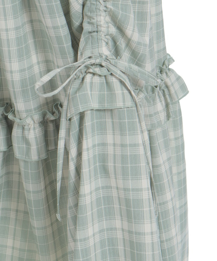 Drawstring Tiered Skirt