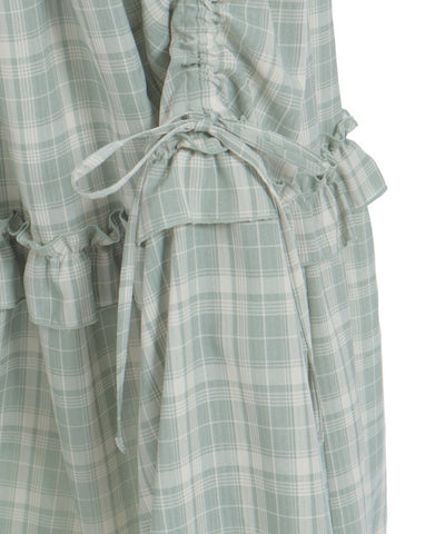 Drawstring Tiered Skirt