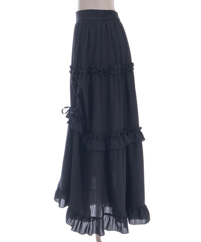 Drawstring Tiered Skirt