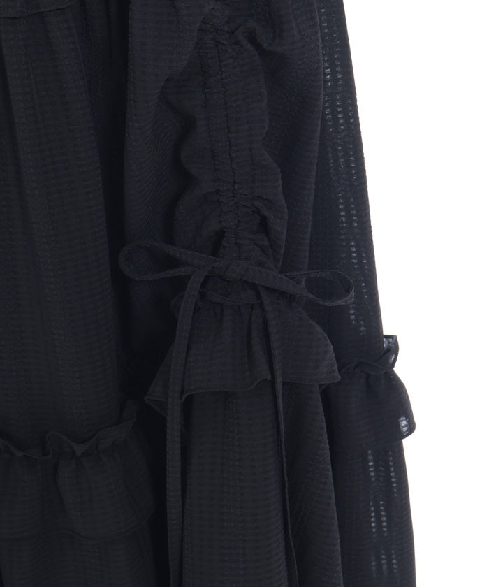 Drawstring Tiered Skirt