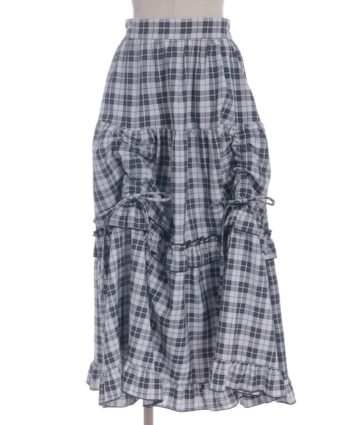 Drawstring Tiered Skirt
