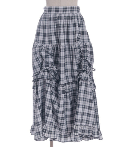 Drawstring Tiered Skirt