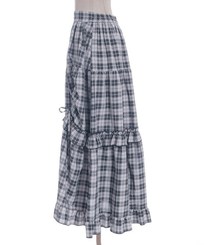 Drawstring Tiered Skirt