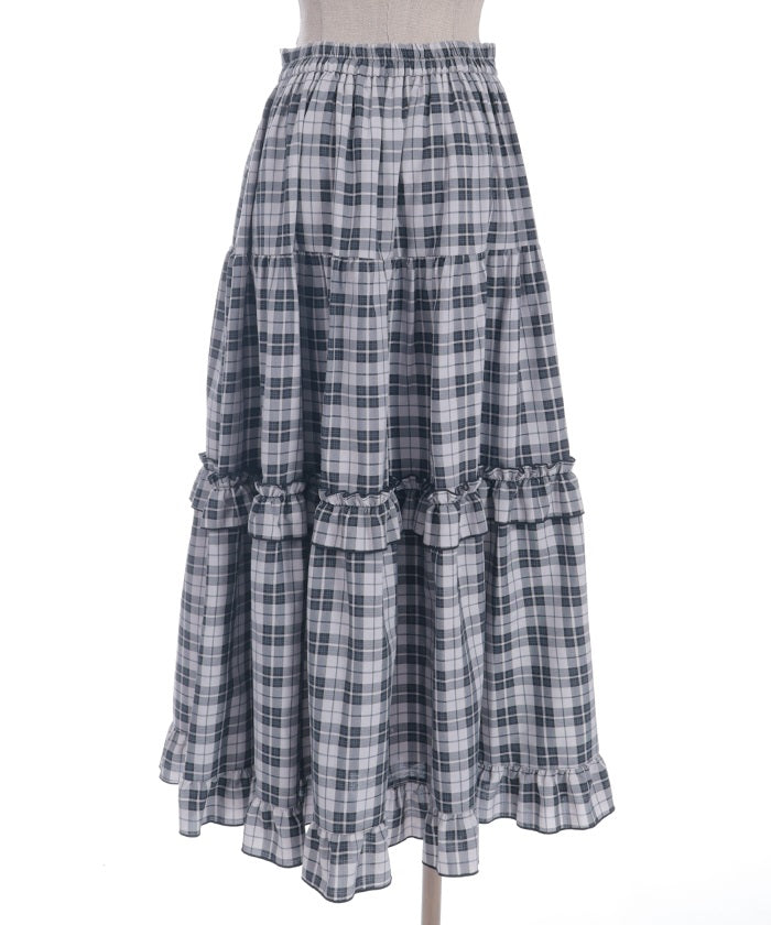 Drawstring Tiered Skirt