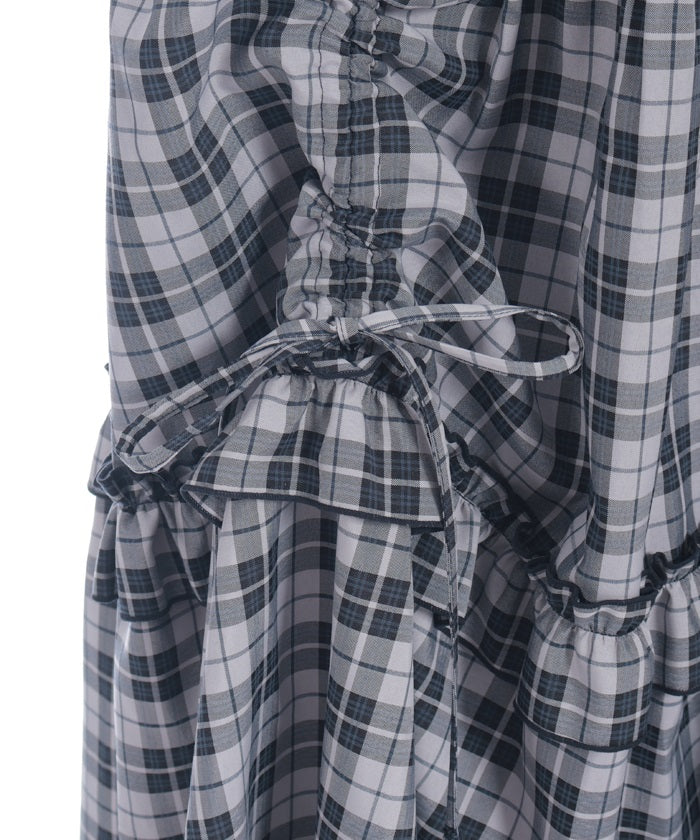 Drawstring Tiered Skirt