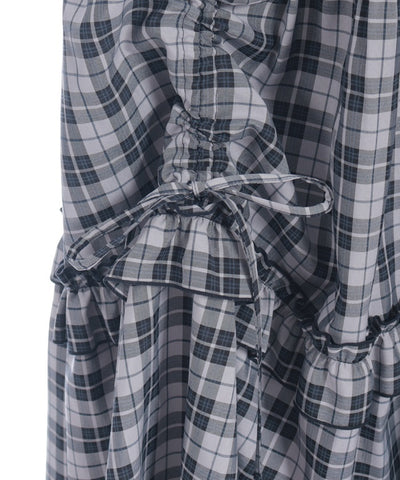 Drawstring Tiered Skirt
