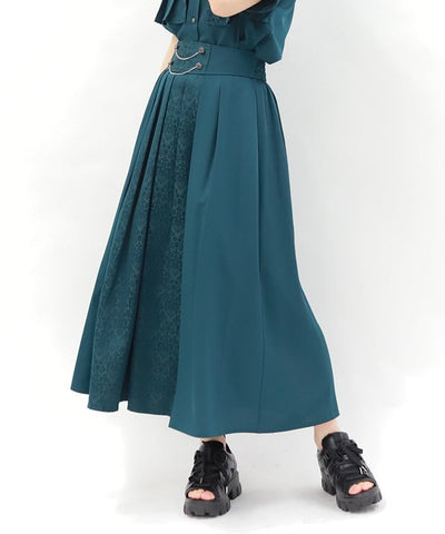 Jacquard & Pleated Skirt