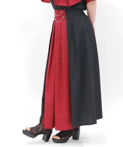 Jacquard & Pleated Skirt