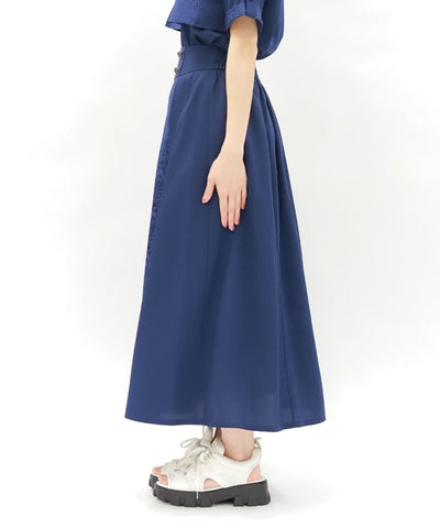 Jacquard & Pleated Skirt