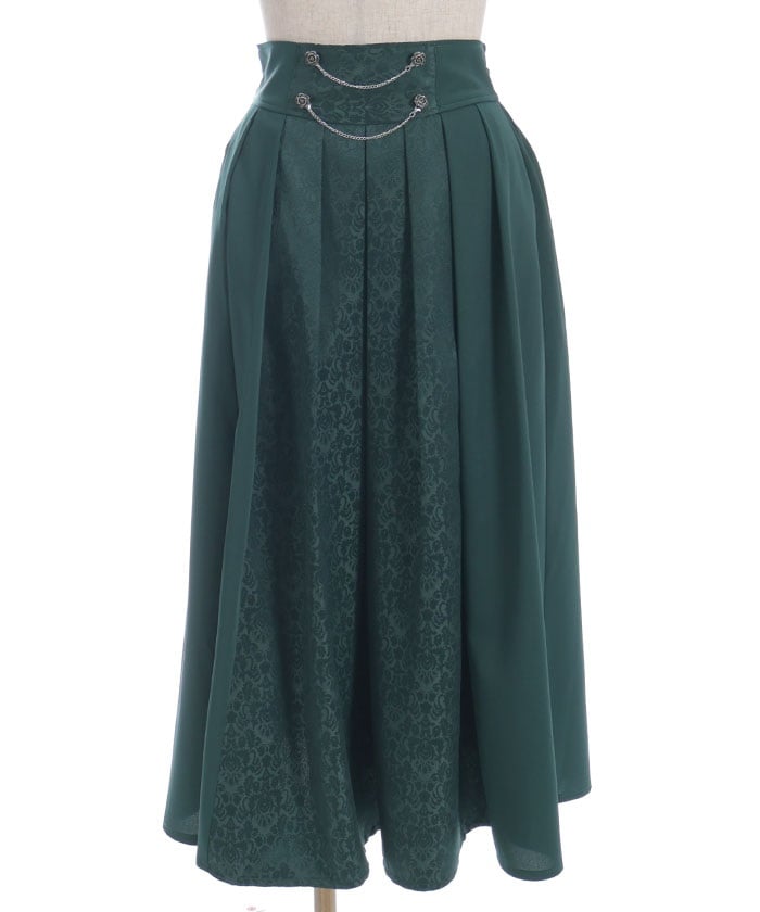 Jacquard & Pleated Skirt