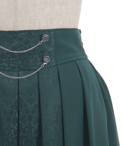 Jacquard & Pleated Skirt