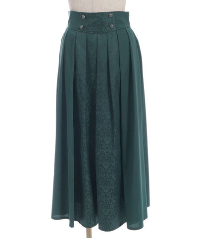 Jacquard & Pleated Skirt