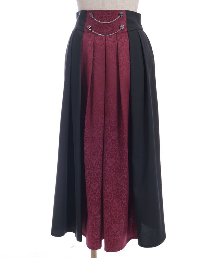 Jacquard & Pleated Skirt