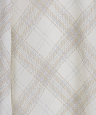 Sheer Plaid Flare Skirt
