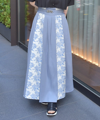 Rose Belt Jacquard Skirt