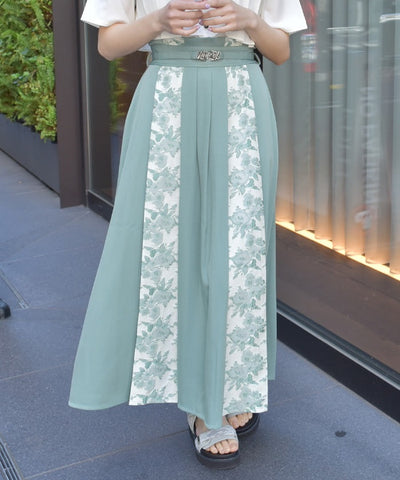 Rose Belt Jacquard Skirt
