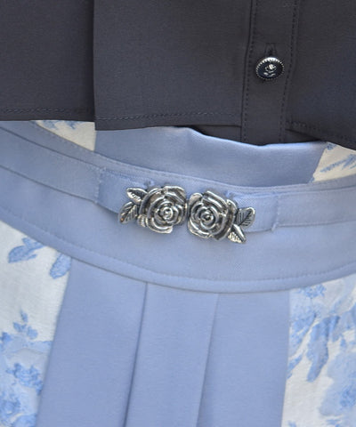 Rose Belt Jacquard Skirt