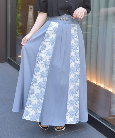 Rose Belt Jacquard Skirt