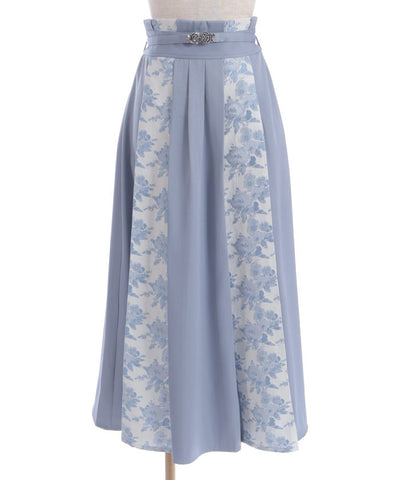 Rose Belt Jacquard Skirt