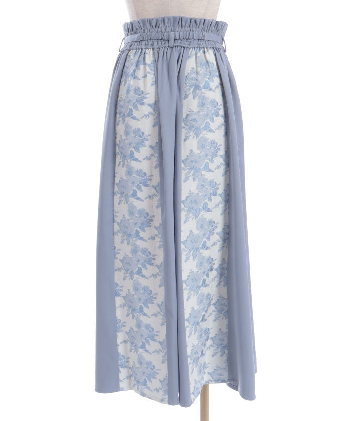 Rose Belt Jacquard Skirt