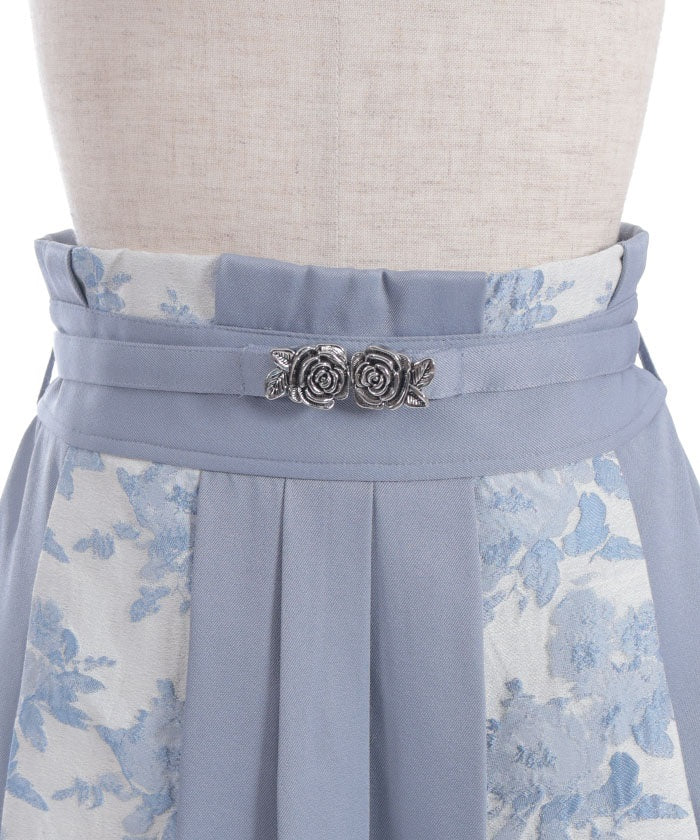 Rose Belt Jacquard Skirt