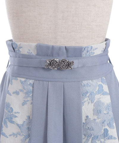 Rose Belt Jacquard Skirt