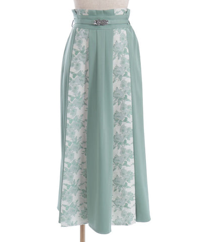 Rose Belt Jacquard Skirt